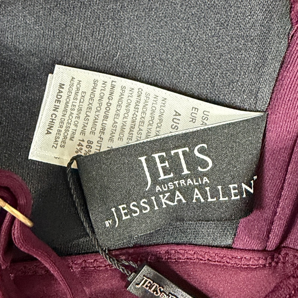 Jets Australia Triangle Bikini Top in Plum. NEW with tags. Size 8 - Picture 6 of 6